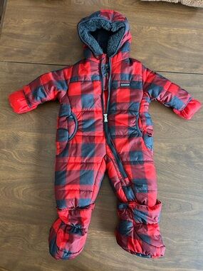 OshKosh Red & Black Buffalo Plaid Infant Jacket with Hood